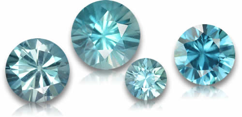 店铺 钻石切割蓝色锆石 宝石