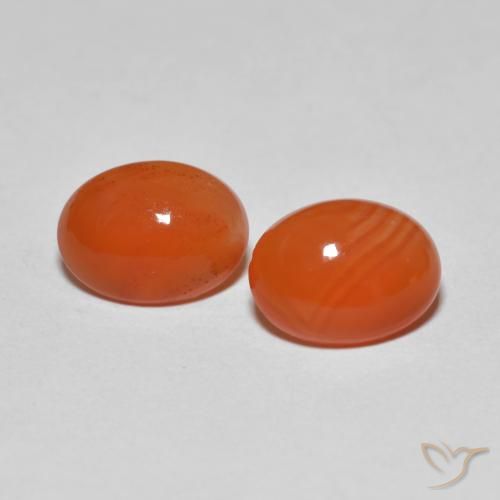 2.21 克拉橙色玛瑙宝石| 圆形切割| 6.8 mm | GemSelect