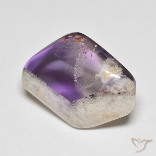 25.02 克拉紫水晶晶洞切片宝石| 26.1 x 21.5 mm | GemSelect