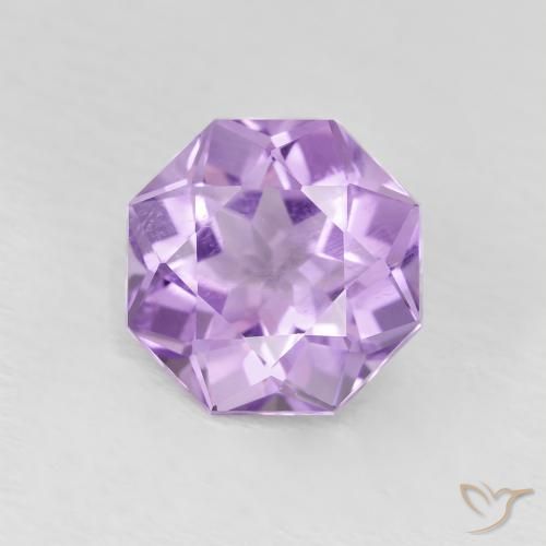 1.83 克拉散装八角形切割紫水晶，7.7 x 7.7 毫米，产自巴西