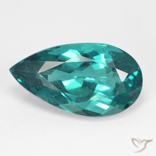8.62 克拉蓝绿色磷灰石宝石| 梨形疏松磷灰石来自马达加斯加| 天然宝石 