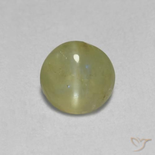 0.46 克拉椭圆形金绿宝石猫眼石，4.4 x 4.2 毫米产自斯里兰卡
