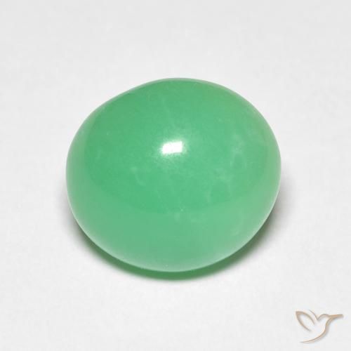 选购3.81 克拉椭圆形绿玉髓宝石| 11.1 x 8.9 mm | GemSelect