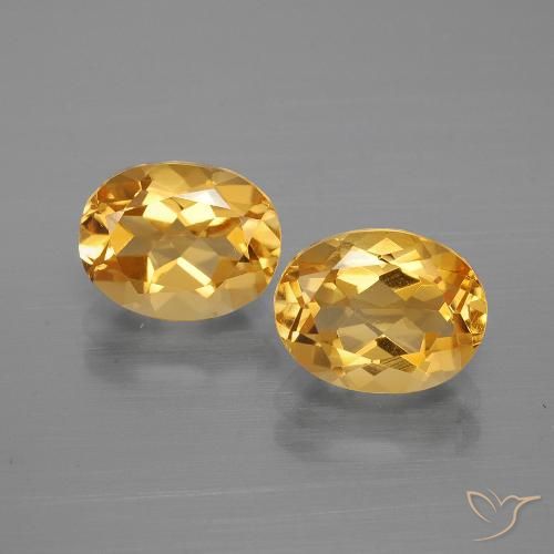 12.52 carat Yellow Citrine Gemstone | Oval loose Citrine from 