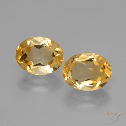 12.52 carat Yellow Citrine Gemstone | Oval loose Citrine from 