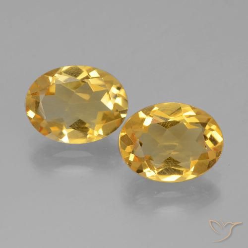 12.52 carat Yellow Citrine Gemstone | Oval loose Citrine from 