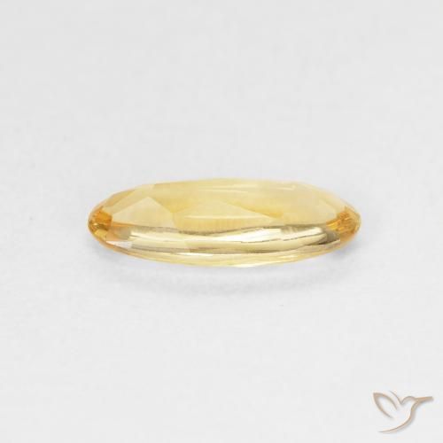 0.75 克拉黄色黄水晶宝石, 椭圆形 散装黄水晶 来自巴西, 天然未经处理的宝石, 10.1 x 4.1 mm