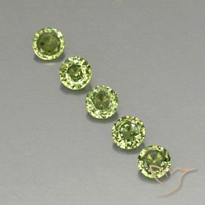 绿色钙铁榴石0.2 克拉圆形的从纳米比亚宝石