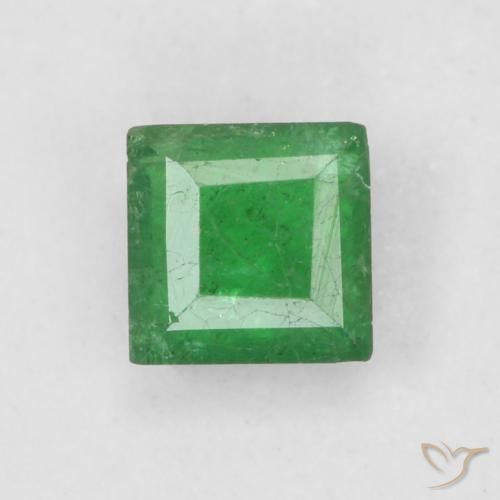 0.22 克拉方形祖母绿宝石| 松散认证祖母绿来自哥伦比亚| 天然宝石, ID 