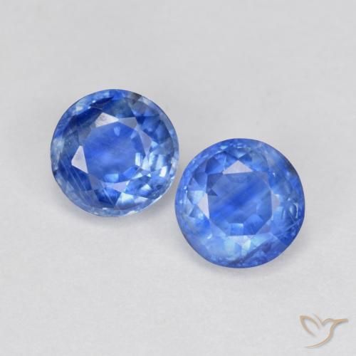 1.76 克拉蓝色蓝晶石| 圆形切割| 7.2 mm | GemSelect