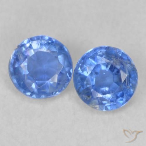 0.44 克拉蓝色蓝晶石宝石| 圆形切割| 3.6 mm | GemSelect