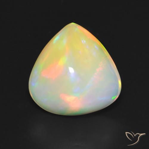 4.44 克拉梨形蛋白石宝石, 散装认证蛋白石 来自澳大利亚, 天然未经处理的宝石, 12.7 x 12.7 mm