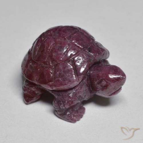 41.62 克拉雕刻红宝石黝帘石| 23.9 x 16.7 mm | GemSelect