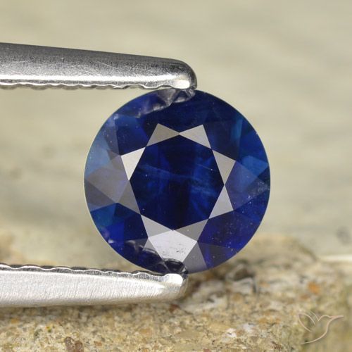 0.6 克拉蓝色蓝宝石, 钻石切割 裸蓝宝石 来自马达加斯加, 天然宝石, 5.1 mm