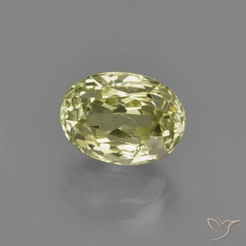 1.69 克拉黄色硅线石宝石| 椭圆形切割| 8 x 5.9 mm | GemSelect