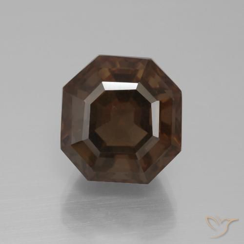 8.77 克拉上丁切工烟晶宝石| 12.3 x 12.2 mm | GemSelect