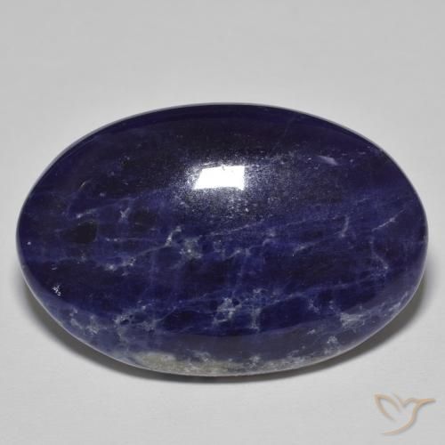 75.73 克拉蓝色方钠石宝石| 椭圆形切割| 37.4 x 29.3 mm | GemSelect