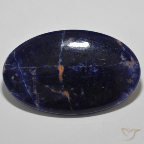 75.73 克拉蓝色方钠石宝石| 椭圆形切割| 37.4 x 29.3 mm | GemSelect