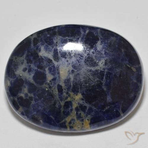 44.3 克拉蓝色方钠石宝石| 椭圆形切割| 31.9 x 23 mm | GemSelect