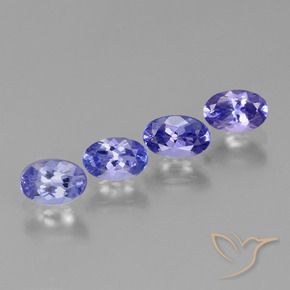 1.86 克拉蓝色坦桑石宝石, 椭圆形 松散坦桑石 来自坦桑尼亚, 天然宝石, 5.8 x 3.9 mm