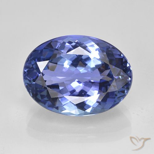 6.82 克拉蓝色坦桑石宝石, 椭圆形 松散坦桑石 来自坦桑尼亚, 天然宝石, 13.7 x 10.1 mm