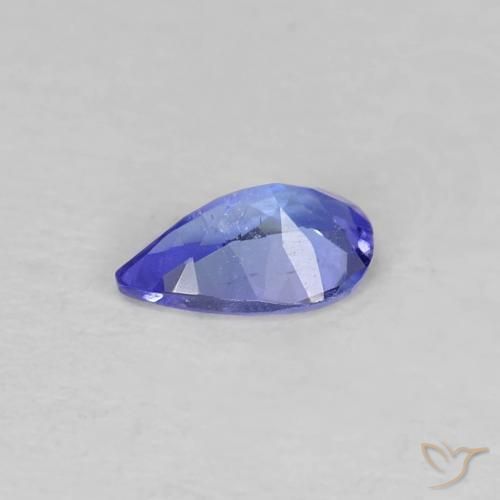 0.36 克拉蓝色坦桑石宝石| 梨形松散坦桑石来自坦桑尼亚| 天然宝石, ID 