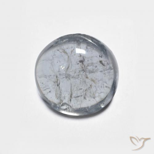 1.88 克拉灰色碧玺宝石| 圆形凸面型松散电气石来自莫桑比克| 天然未经 