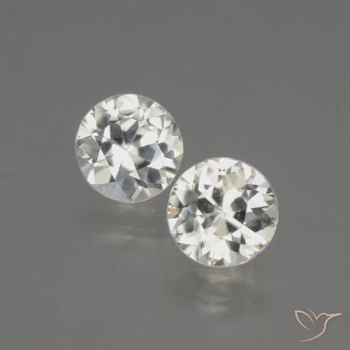 4 克拉白色锆石宝石| 钻石切割松散锆石来自柬埔寨| 天然宝石, ID: 405139